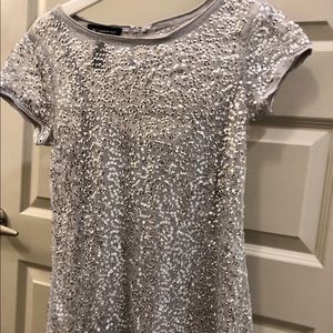 Silver sequin blouse